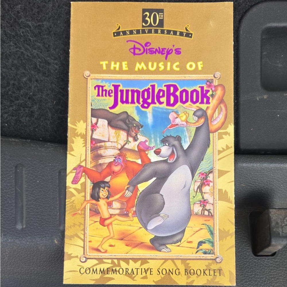 Disney The Jungle Book 30th Anniversary Song Booklet - Collectible Music Memora